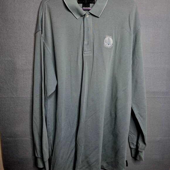 Nike Golf Long Sleeve Polo Shirt Size XL Green Pine Top Country Club - Picture 1 of 4